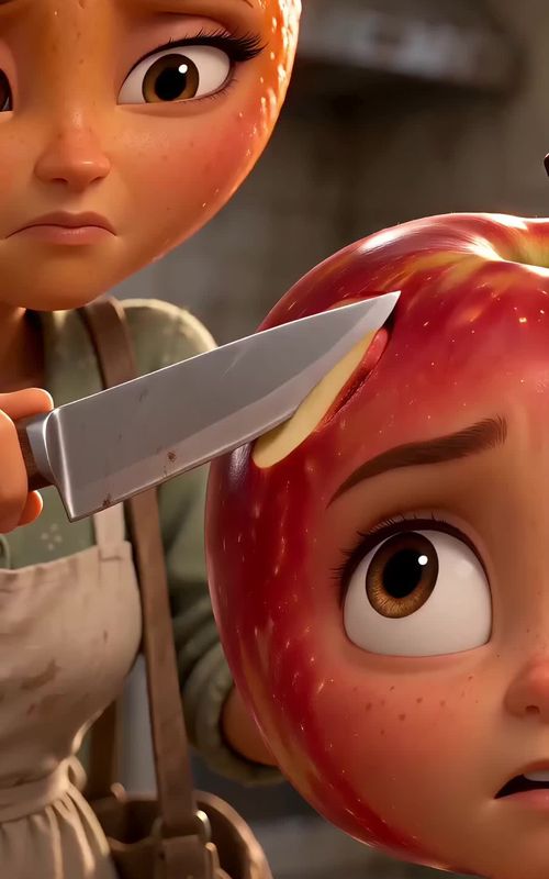She only wanted to feed her family… then she realized her son could make her rich🍎💰 #aistory #frui — AI fruit video by @nox_music07