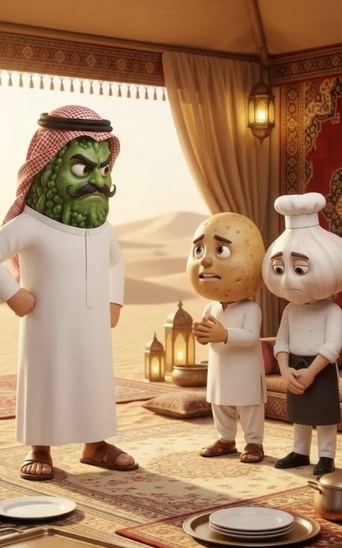 #creatorsearchinsights part 4🐪 Kafeel Ka Oont Gaya, Ab Subah 6 Baje Duty! 😂🤣 | Aalu Aur Lahsun Ki — AI fruit video by @vegetablestories21