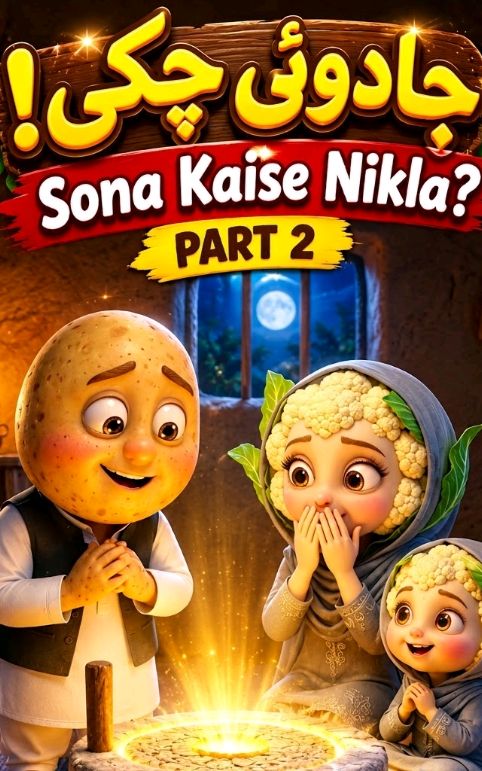 JAADUI CHAKEE | PART 2  #fyp #viral #KidsStory #VegetableCartoon #SabziPurGaon  — AI fruit video by @sabzipur892