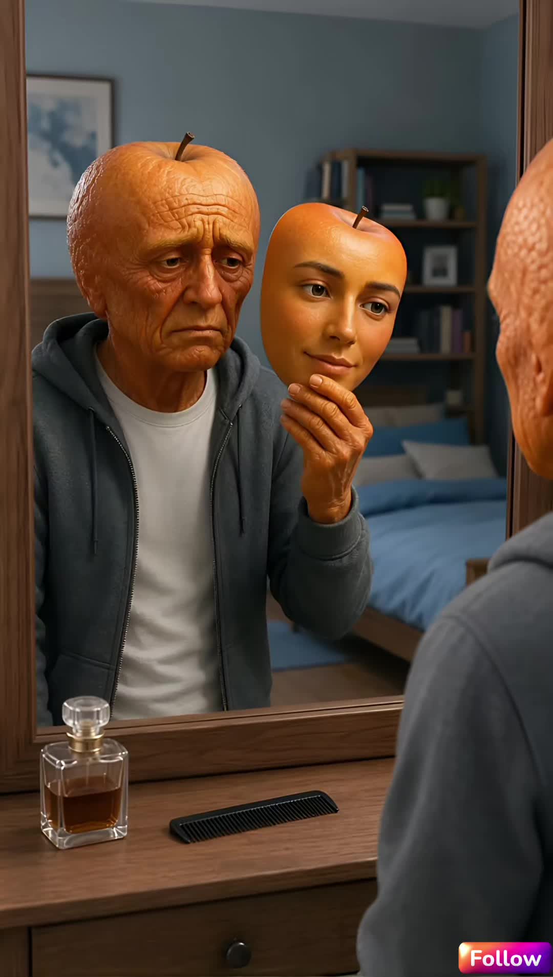 Episode.1 Orange Apple Man’s Day at the Beauty Contes #fruitstory #usareels #usa — AI fruit video by @milonmod13