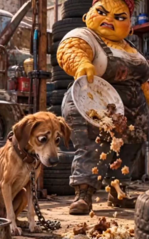 La historia del perrito abandonado #frutinovelas #foodstory #novela #novelasdefrutas #fruitanimation — AI fruit video by @lafrutaprohibida07