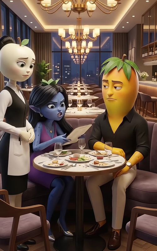 Exploitive mango goes on a date with blue berry #Aifruit #Aistory #fruitdrama #brainrot #fypviralシ  — AI fruit video by @fruitcruise