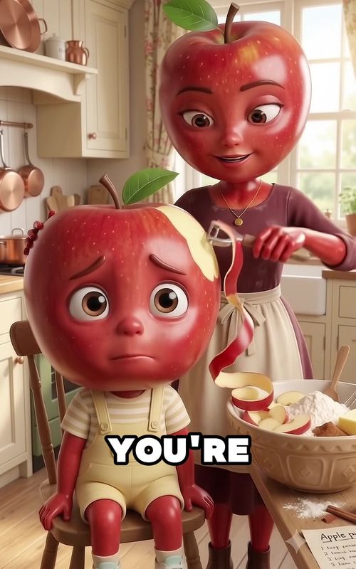 The Delicious Apple Pie Of Mother Apple #story #fruitstory #aistory #viral  — AI fruit video by @baodareal
